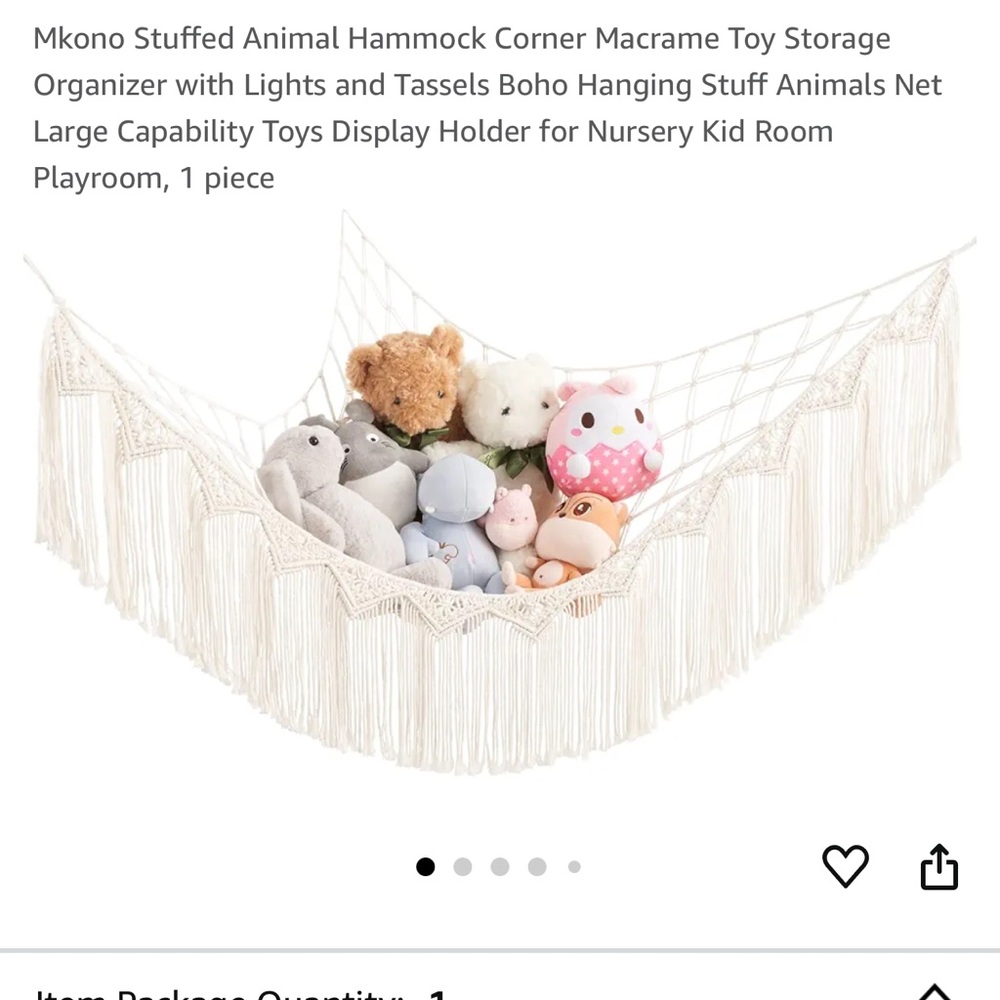 Stuffed Animal Hammock with Assorted Plush Toys
